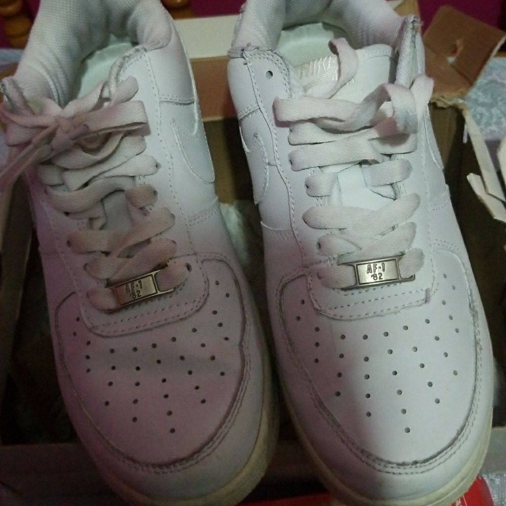 White air force one sneakers